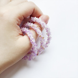 Violet crystal bracelet 第2張的照片