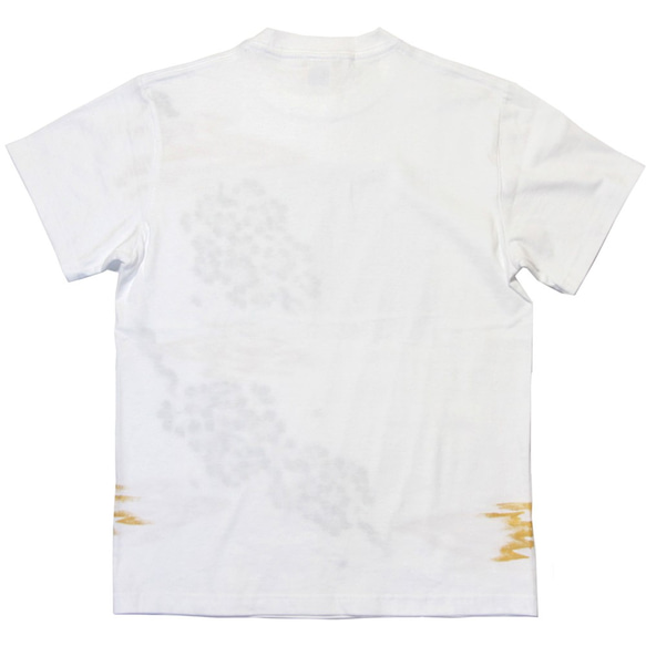 桜柄メンズTシャツ 手描きで描いた桜の花のTシャツ 4枚目の画像