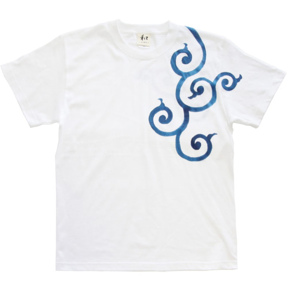 唐草柄メンズTシャツ 手描きで描いた唐草模様のTシャツ 1枚目の画像