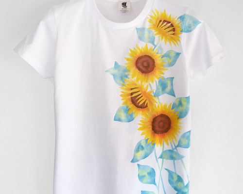 楽天市場】90s ひまわり アート イラスト プリント 半袖 Tシャツ