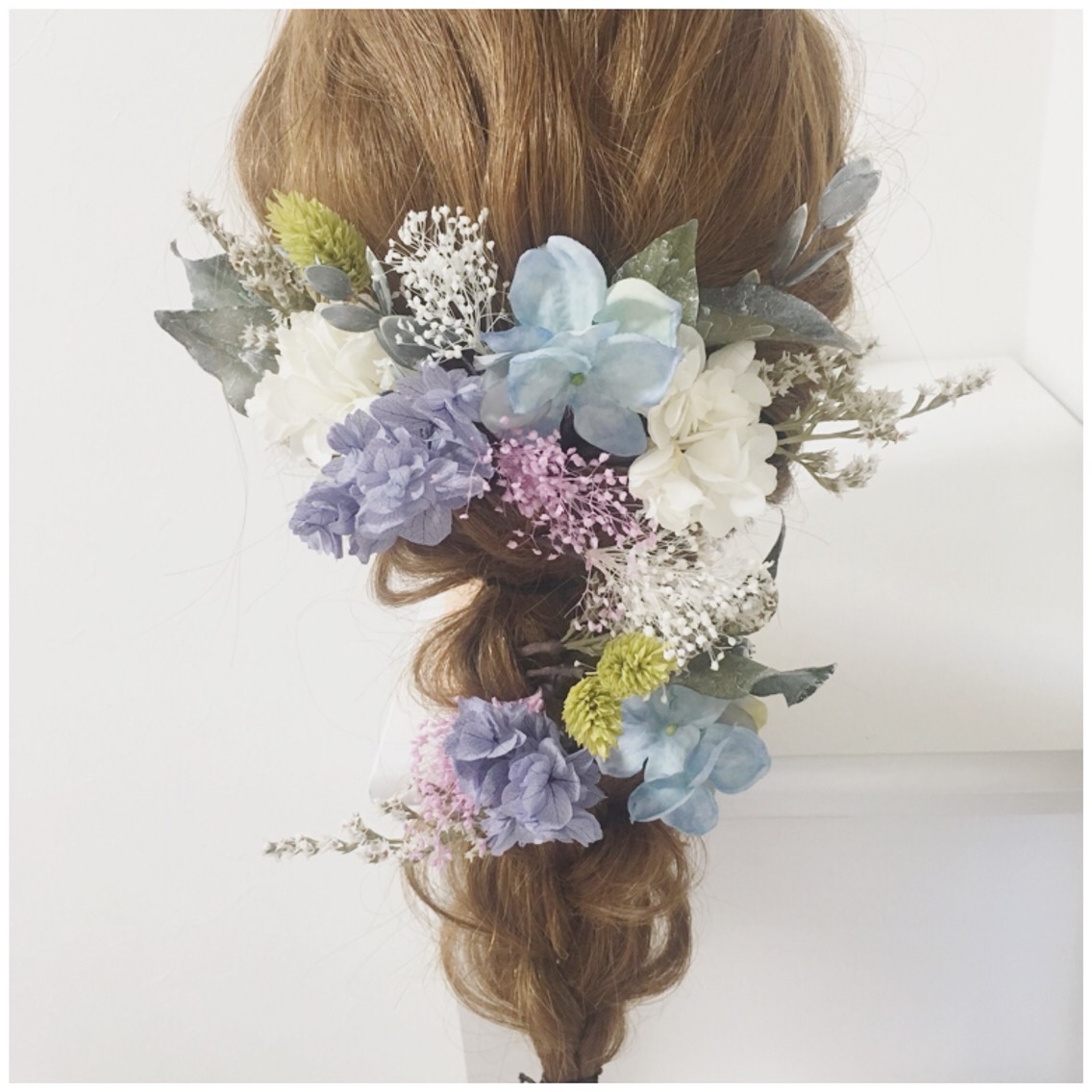 ヘッドドレス プリザーブドフラワー ウェディング 髪飾り