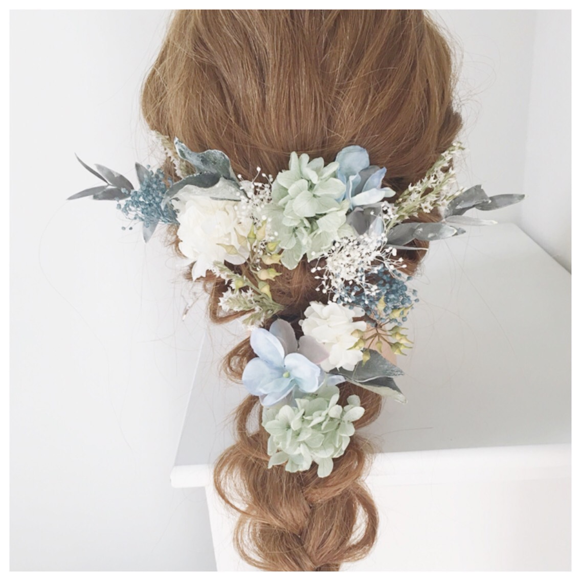 ヘッドドレス プリザーブドフラワー ウェディング 髪飾り