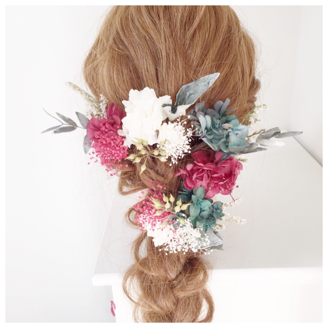 ヘッドドレス ウェディング プリザーブドフラワー 髪飾り