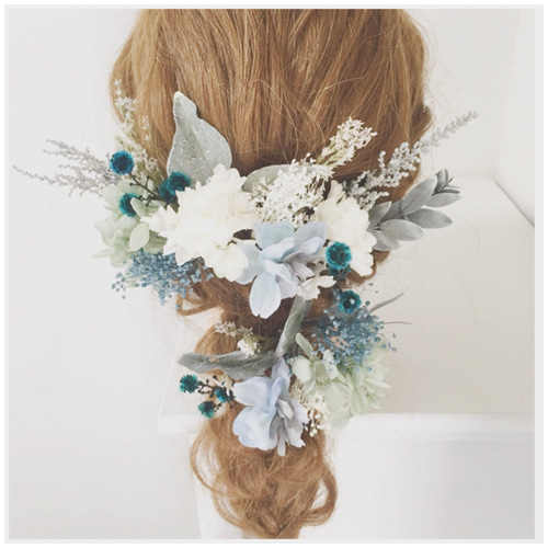 ヘッドドレス ウェディング ドライフラワー ヘッドドレス