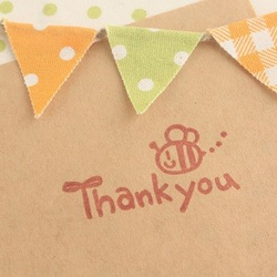 みつばち「Thank you」はんこ 1枚目の画像