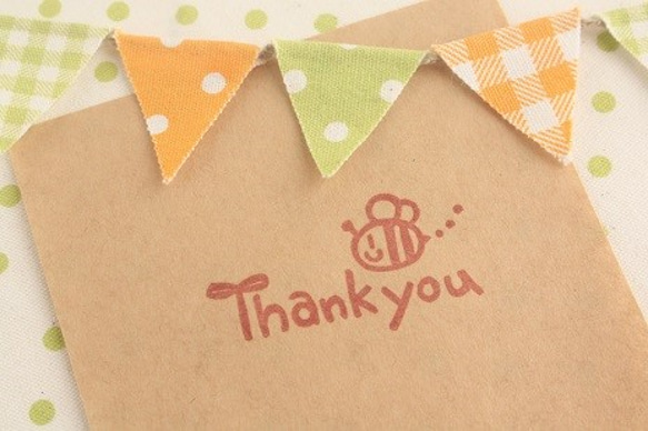 みつばち「Thank you」はんこ 1枚目の画像