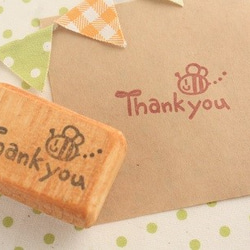 みつばち「Thank you」はんこ 2枚目の画像