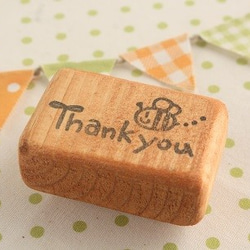 みつばち「Thank you」はんこ 3枚目の画像