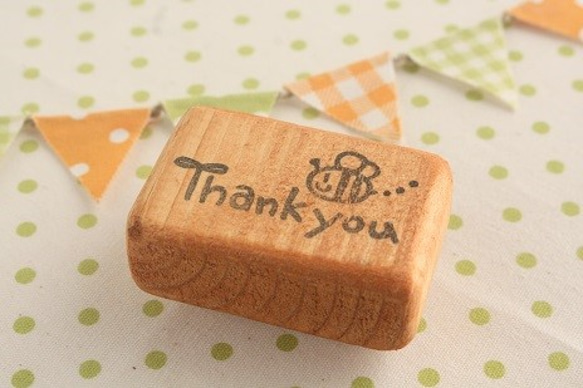 みつばち「Thank you」はんこ 3枚目の画像