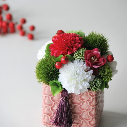 正月用　フラワーアレンジメント お正月の花飾り | フラワーマーケット花由公式サイト