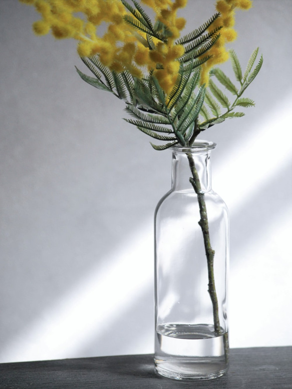 咲き続けるミモザ(シングル)　マジカルウォーター　癒しのフラワーインテリア　アーティフィシャルフラワー 3枚目の画像