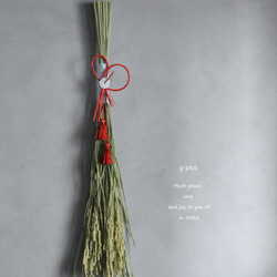 天然素材 お正月飾り 稲穂のスワッグ（60cm ロング） 壁飾り 2022