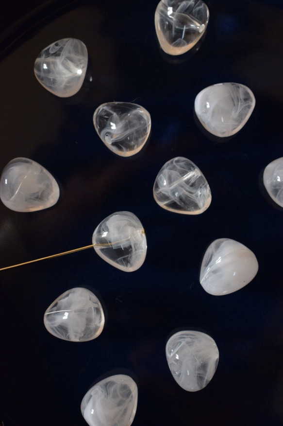 値下げ！35%off （creema限定） Import クリア×ホワイト マーブル