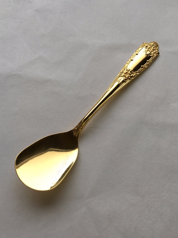 純金製　バロネス　アイススプーン 1枚目の画像