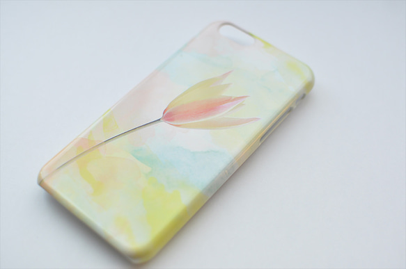 [受注制作] iPhone Android Case 花と水彩画のスマホケース 3枚目の画像