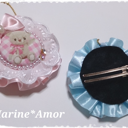 ロリィタ風ロゼット ヘアクリップ・バナナクリップ Marine*Amor 通販