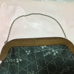シルクの木製クラッチバッグ 3枚目の画像