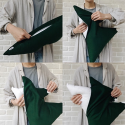 Mountain pillow / Handmade cushion - Double Peak (S) 4枚目の画像