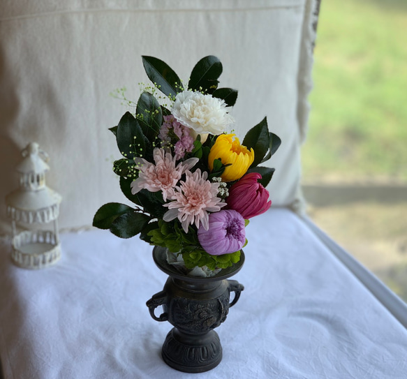 輪菊の仏花　華 1枚目の画像