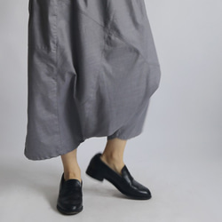 「愉快なパンツ」紗織コットン１００％パッチワーク サルエル グレーH88A（pt160) 4枚目の画像