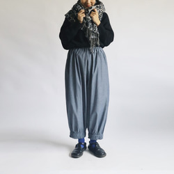 「裾ゴム ギャザー ジョッパーズ ボール パンツ」コットン１００%バルーン ウエスト調節K77（pt184) 1枚目の画像