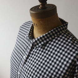 『後ろ姿にも抜かりないシャツ ワンピース』春フランネル コットン１００％チェックB11（dr207) 3枚目の画像