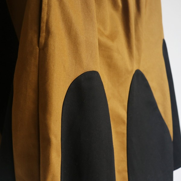 『２色ＡＲＴ花びらスカート』コットン１００％ チノ フレア ロング北欧B40B（sk011) 8枚目の画像