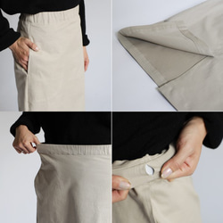 『すとんとタイトな伸縮ペンシル スカート／大きな丸いポケット』伸縮ストレッチ チノB58A（sk065) 3枚目の画像