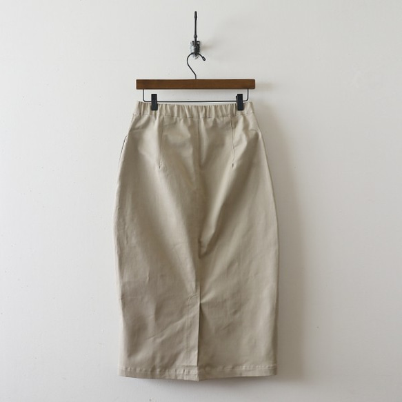 『すとんとタイトな伸縮ペンシル スカート／大きな丸いポケット』伸縮ストレッチ チノB58A（sk065) 10枚目の画像