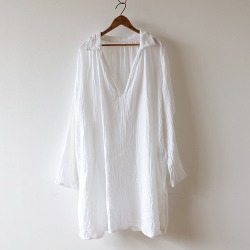 ふっくらダブルWガーゼ織コットン100％『ゆったりロング