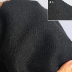 ニット編み伸縮スウェット生地『気楽に着れる袖パフ ギャザー ワンピース』（dr589) 5枚目の画像