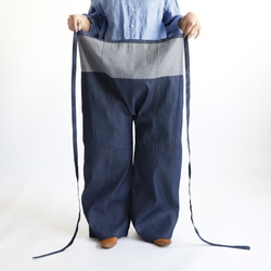 最終ＳＡＬＥ　巻き　巻く パンツ　デニム　自由自在　自分サイズ　タイパンツ　フリーサイズ　 ヨガ　ゆったりパンツT22◎ 6枚目の画像