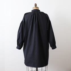 夏ＳＡＬＥ『羊飼いシャツ オーバー シャツ ワンピース』コットン ポプリン素材黒R47(dr228) 10枚目の画像