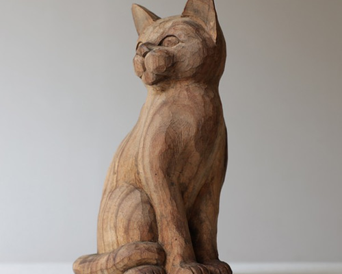 木彫り猫 86 ハンドメイド 置物｜Yahoo!フリマ（旧PayPayフリマ）