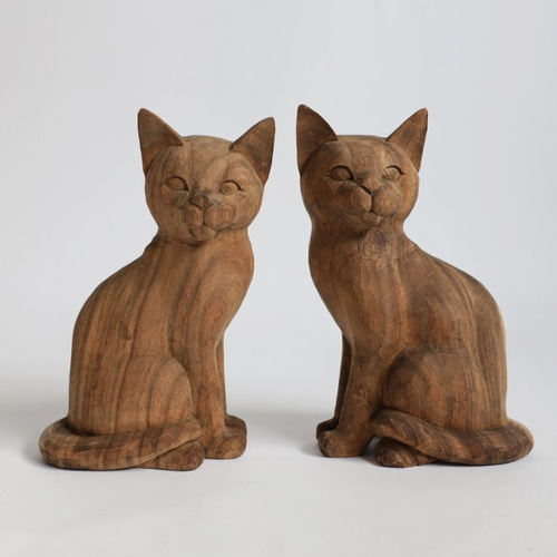 ○冬ごもりPRICE○天然無垢ウッド 木彫りART “ 座り猫 ○冬ごもりPRICE○天然無垢ウッド 木彫りART “ 座り猫