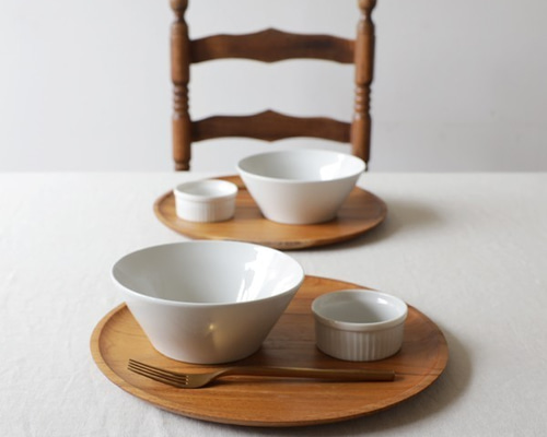 〇。SALE。「30cm チーク ウッド サークル丸盆プレート