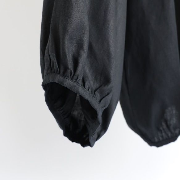 ⁂ラスト１。ＳＡＬＥ。８４cm上質リネン麻１００％『裾ギャザーゆったり サーカス パンツ』股上深めF65 6枚目の画像