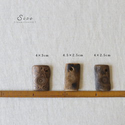 【３個SET】天然木 でつくる ウッド 飾り ボタン anvai １つ穴 手芸 ハンドメイド M78D 7枚目の画像