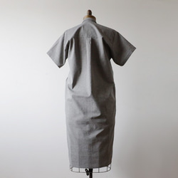 『フラップ胸ポケット サファリ ロング シャツ ワンピース』コットン１００％H11(sh383) 10枚目の画像