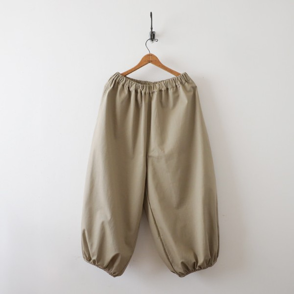 『裾ギャザーゆったり サーカス パンツ』９０cm丈 伸縮ストレッチ チノ バルーンH16（pt186) 9枚目の画像