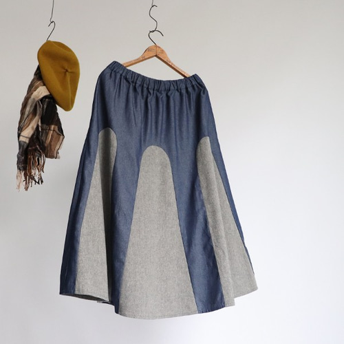 ラスト1○夏支度／最終SALE○『2色ART花びらスカート』甘織