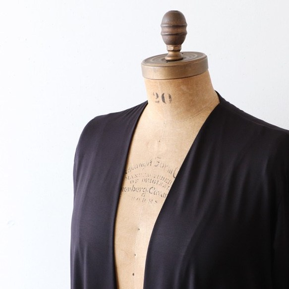 ⁑ラスト１。春爛漫ＳＡＬＥ『内巻ローブ襟カーディガン』シルクのような上質とろみ伸縮Tシャツ・カットソー K75D 7枚目の画像
