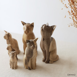 ○X'masSALE○新作【6匹セット】天然無垢ウッド手彫り木彫り