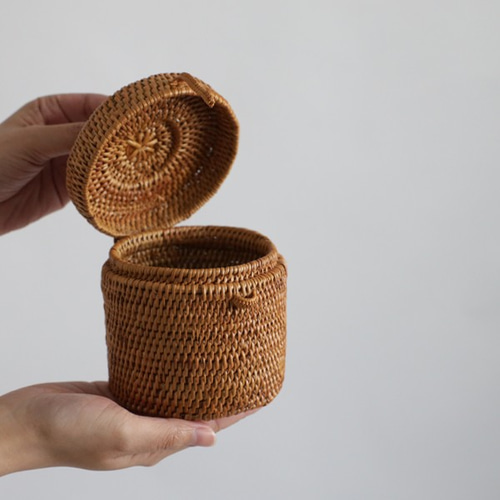 冬／クリスマスSALE アタ細工 小物入れ バスケット 綿棒入れ めん