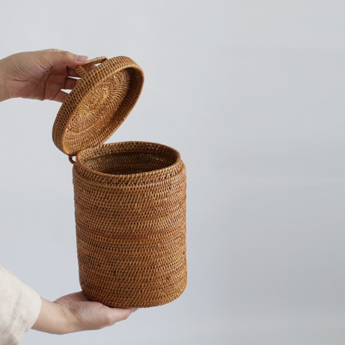送料無料) アタ細工 蓋つき 小物入れ バスケット ウェットティッシュ