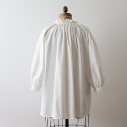 ⁑ラスト1。初夏ＳＡＬＥ 『 ギャザーフリル襟オーバーシャツ 』オックスフォード コットン スモック B67 10枚目の画像