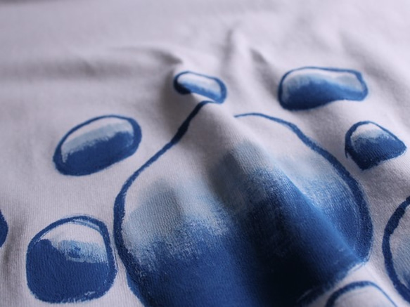 ＄夏SALE  anvai ART Tシャツ 【厚地度詰め天竺Cotton100％Tシャツ×手描き】 C37D 4枚目の画像