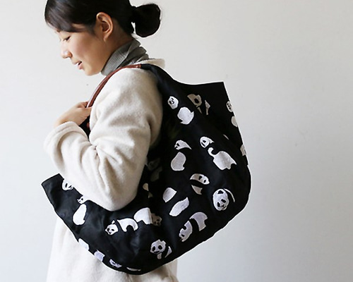 anvai 祝！！上野動物園パンダ誕生 パンダ刺繍トート バッグ