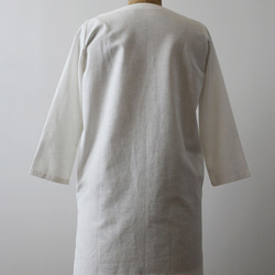 最終PRICE　ガーゼ織りコットン100% オーバーシャツ ワンピース B32A 9枚目の画像