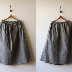 ●最終PRICE　【セット販売】リネン100%  BIGプルオーバー台形スカート セットアップG81A 7枚目の画像
